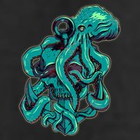 Cool Grunge Octopus Skull 11oz C Handle Ceramic Mug
