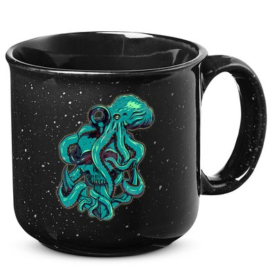 Cool Grunge Octopus Skull 15oz Campfire Ceramic Mug