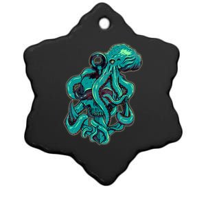 Cool Grunge Octopus Skull Ceramic Star Ornament