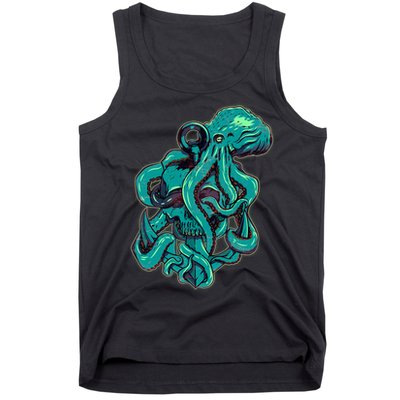Cool Grunge Octopus Skull Tank Top