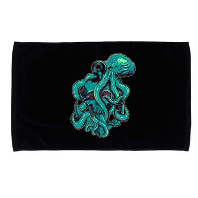 Cool Grunge Octopus Skull Microfiber Hand Towel