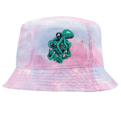 Cool Grunge Octopus Skull Tie-Dyed Bucket Hat