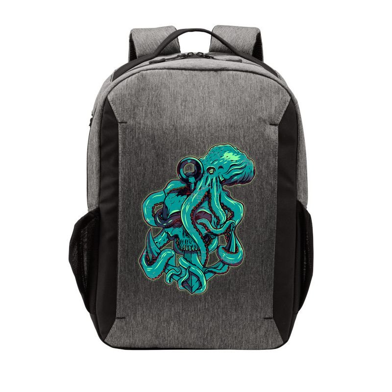 Cool Grunge Octopus Skull Vector Backpack