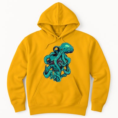 Cool Grunge Octopus Skull Hoodie