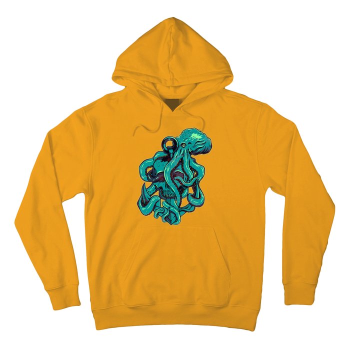 Cool Grunge Octopus Skull Hoodie