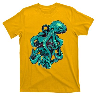 Cool Grunge Octopus Skull T-Shirt