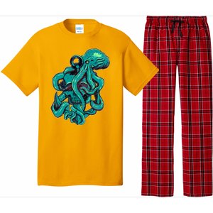 Cool Grunge Octopus Skull Pajama Set