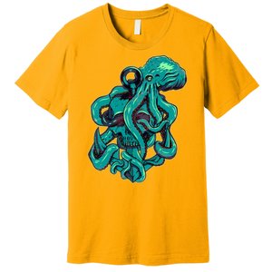 Cool Grunge Octopus Skull Premium T-Shirt