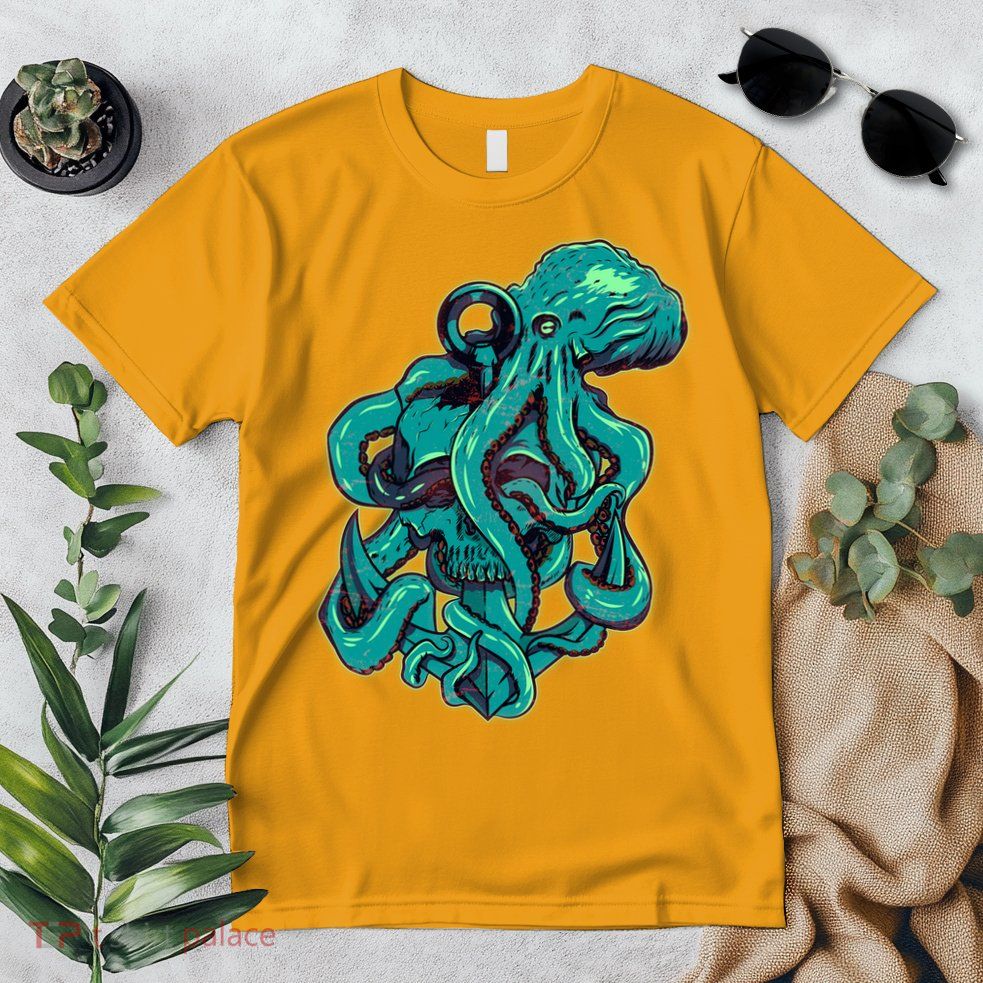 Cool Grunge Octopus Skull Premium T-Shirt