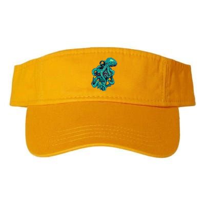 Cool Grunge Octopus Skull Valucap Bio-Washed Visor