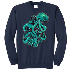 Cool Grunge Octopus Skull Sweatshirt