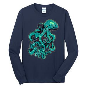 Cool Grunge Octopus Skull Tall Long Sleeve T-Shirt