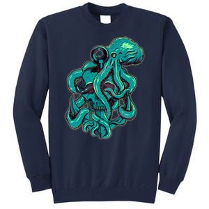 Cool Grunge Octopus Skull Tall Sweatshirt