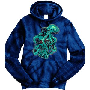 Cool Grunge Octopus Skull Tie Dye Hoodie