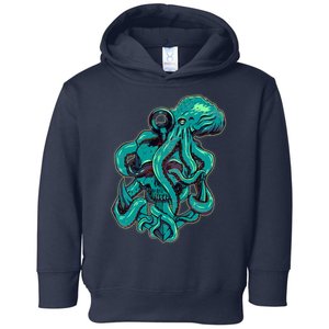 Cool Grunge Octopus Skull Toddler Hoodie