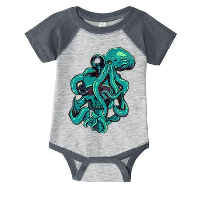 Cool Grunge Octopus Skull Infant Baby Jersey Bodysuit