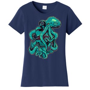 Cool Grunge Octopus Skull Women's T-Shirt