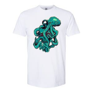 Cool Grunge Octopus Skull Softstyle CVC T-Shirt