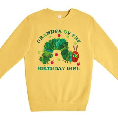 Cute Grandpa Of The Birthday Girl Hungry Caterpillar Premium Crewneck Sweatshirt