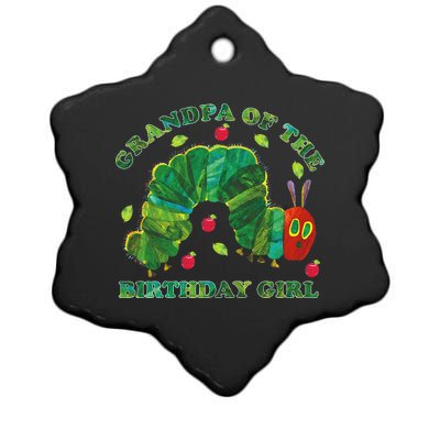 Cute Grandpa Of The Birthday Girl Hungry Caterpillar Ceramic Star Ornament