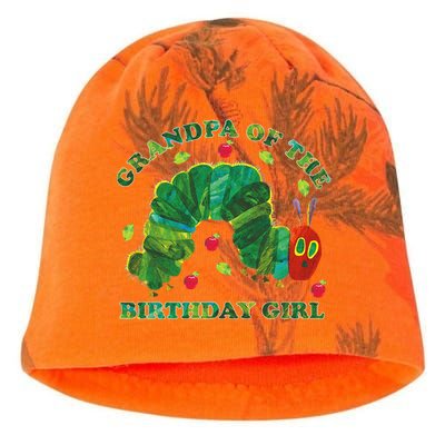 Cute Grandpa Of The Birthday Girl Hungry Caterpillar Kati - Camo Knit Beanie