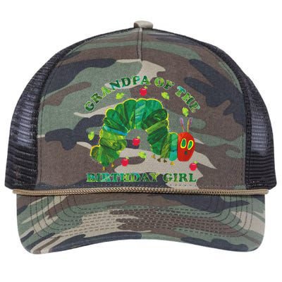 Cute Grandpa Of The Birthday Girl Hungry Caterpillar Retro Rope Trucker Hat Cap