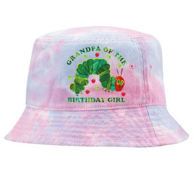 Cute Grandpa Of The Birthday Girl Hungry Caterpillar Tie-Dyed Bucket Hat