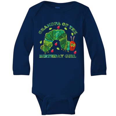 Cute Grandpa Of The Birthday Girl Hungry Caterpillar Baby Long Sleeve Bodysuit