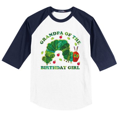 Cute Grandpa Of The Birthday Girl Hungry Caterpillar Baseball Sleeve Shirt