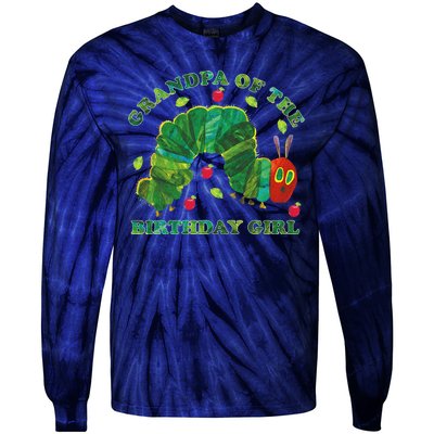 Cute Grandpa Of The Birthday Girl Hungry Caterpillar Tie-Dye Long Sleeve Shirt