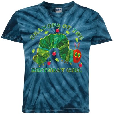 Cute Grandpa Of The Birthday Girl Hungry Caterpillar Kids Tie-Dye T-Shirt