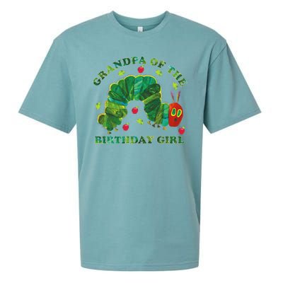 Cute Grandpa Of The Birthday Girl Hungry Caterpillar Sueded Cloud Jersey T-Shirt