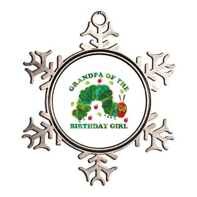 Cute Grandpa Of The Birthday Girl Hungry Caterpillar Metallic Star Ornament