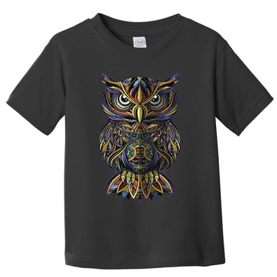 Cool Geometric Owl Unique Avian Architecture Owl Art Toddler T-Shirt