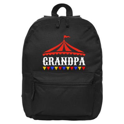 Circus Grandpa Of The Birthday & Carnival Family 16 in Basic Backpack