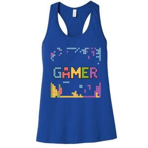 Colourful Gamer Outfit For Nerds Who Play Pc Games Gift Women's Racerback Tank