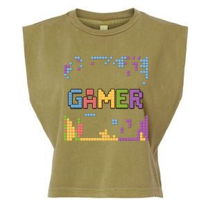 Colourful Gamer Outfit For Nerds Who Play Pc Games Gift Garment-Dyed Women's Muscle Tee