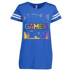 Colourful Gamer Outfit For Nerds Who Play Pc Games Gift Enza Ladies Jersey Football T-Shirt