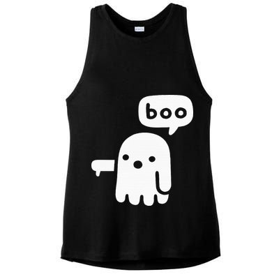 Chunky Ghost Of Disapproval Boo Halloween Ladies PosiCharge Tri-Blend Wicking Tank