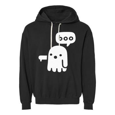 Chunky Ghost Of Disapproval Boo Halloween Garment-Dyed Fleece Hoodie