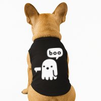 Chunky Ghost Of Disapproval Boo Halloween Doggie Tank