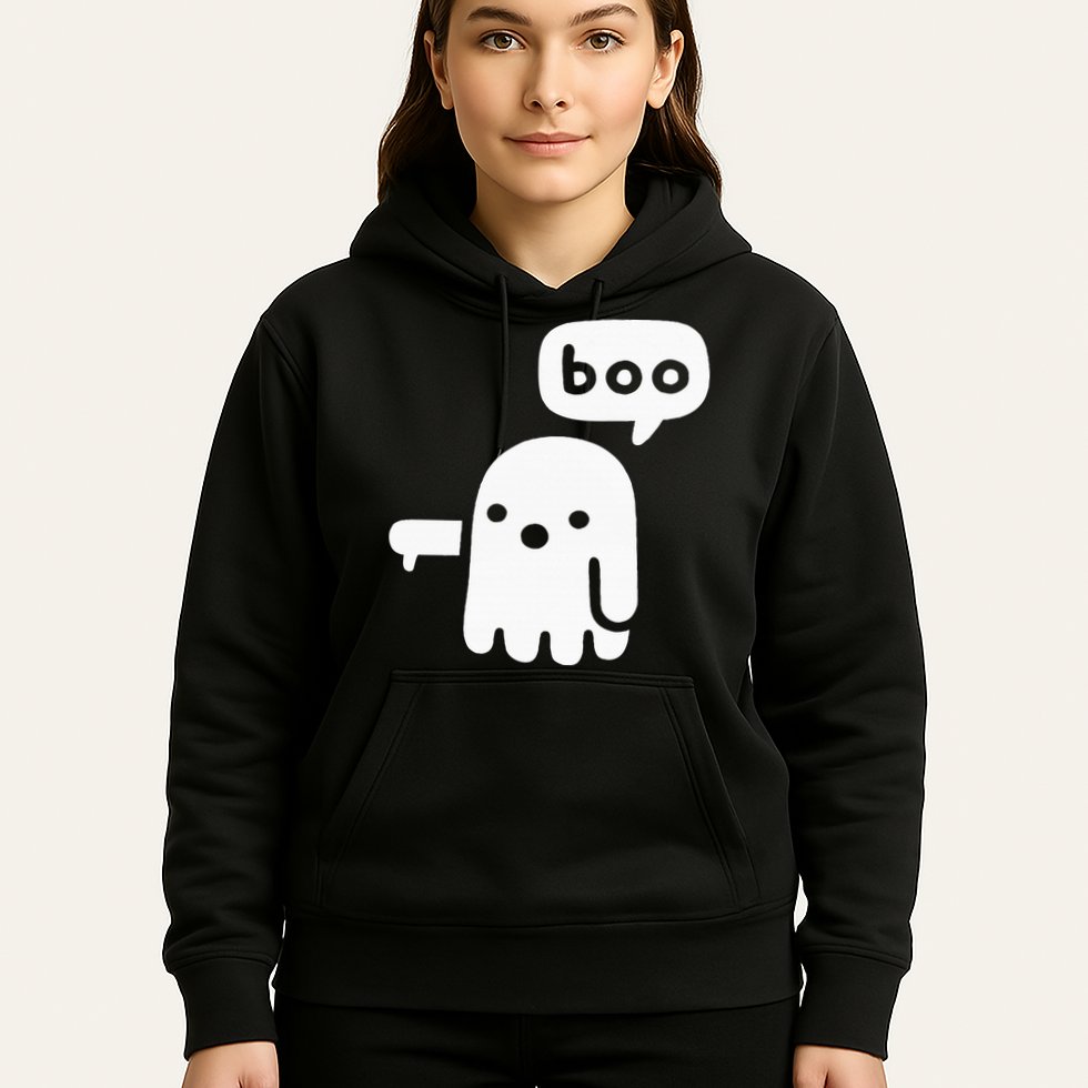 Chunky Ghost Of Disapproval Boo Halloween Hoodie