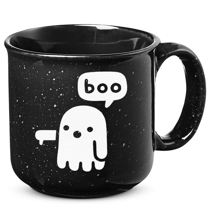 Chunky Ghost Of Disapproval Boo Halloween 15oz Campfire Ceramic Mug