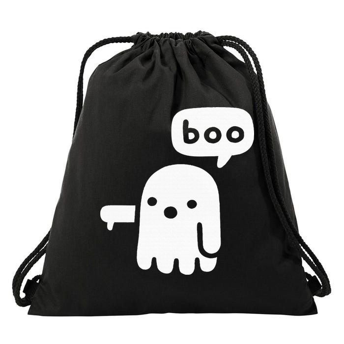 Chunky Ghost Of Disapproval Boo Halloween Drawstring Bag