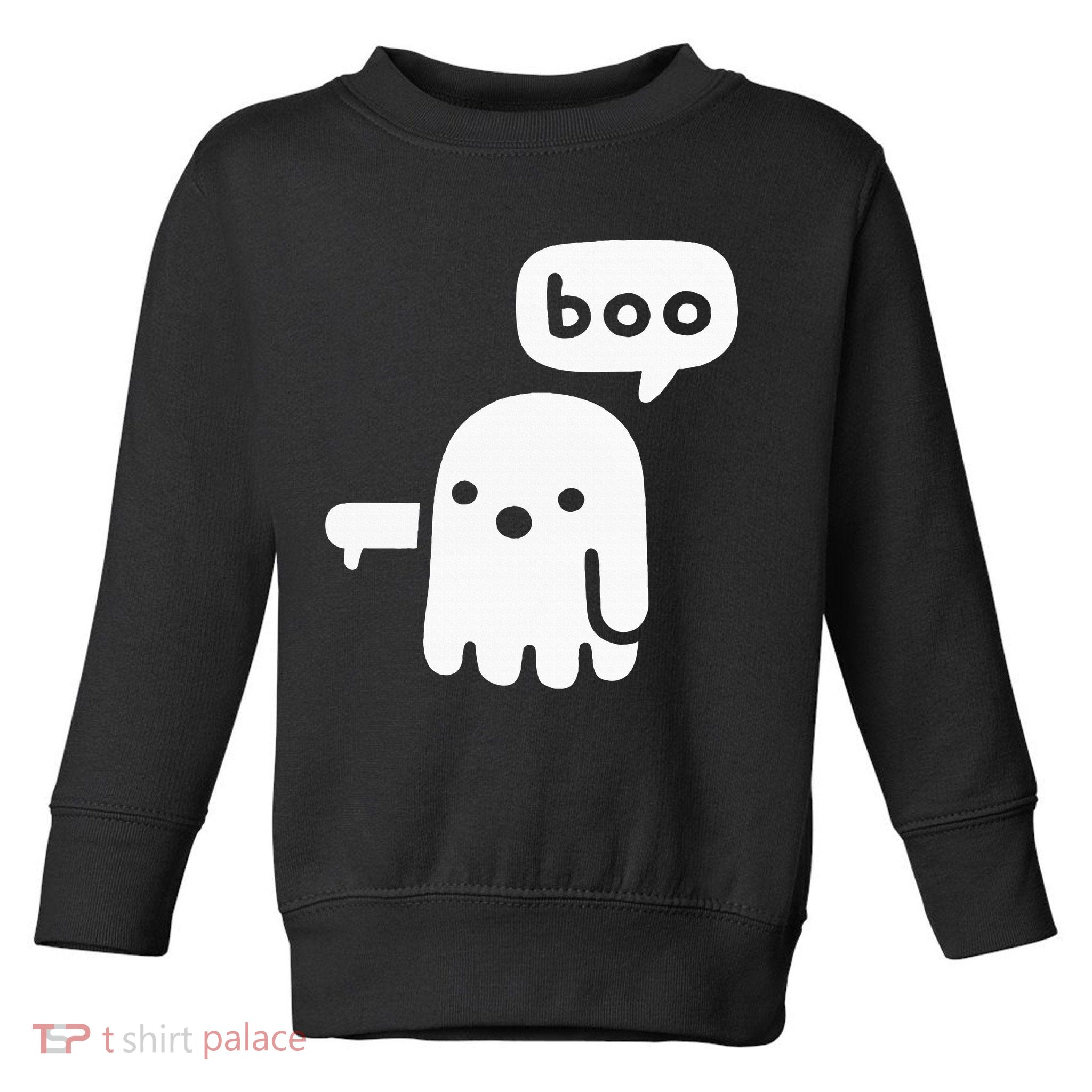 Chunky Ghost Of Disapproval Boo Halloween Toddler Sweatshirt