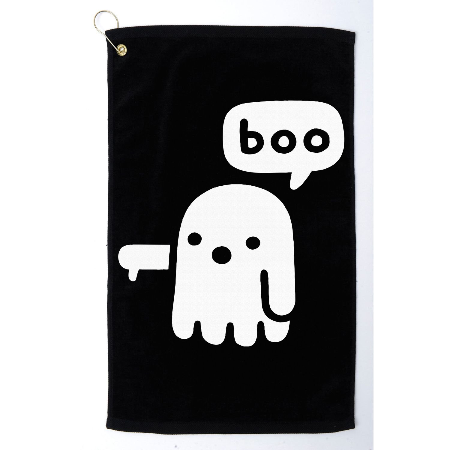 Chunky Ghost Of Disapproval Boo Halloween Golf Towel