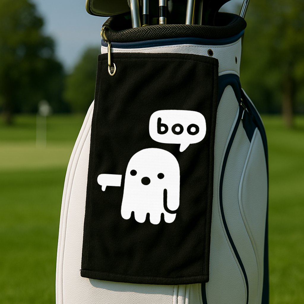 Chunky Ghost Of Disapproval Boo Halloween Golf Towel