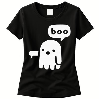 Chunky Ghost Of Disapproval Boo Halloween Womens T-Shirt
