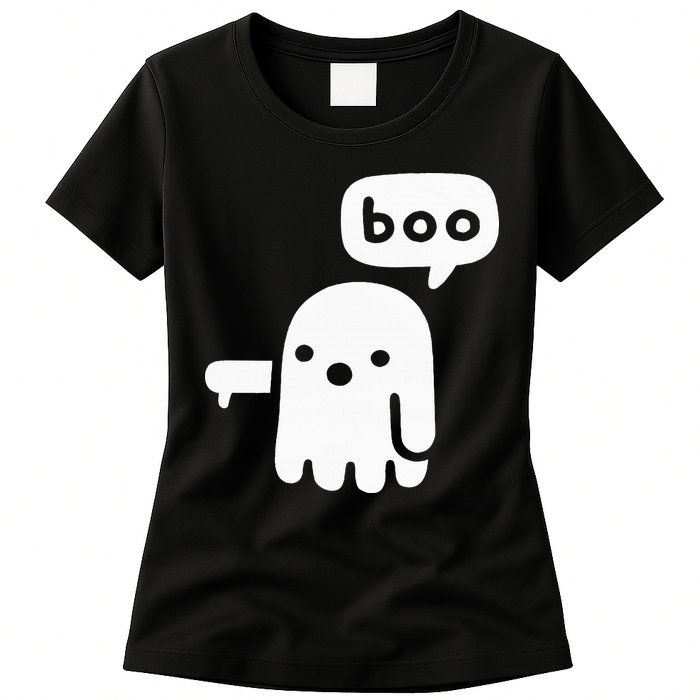Chunky Ghost Of Disapproval Boo Halloween Womens T-Shirt