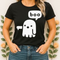 Chunky Ghost Of Disapproval Boo Halloween Womens T-Shirt